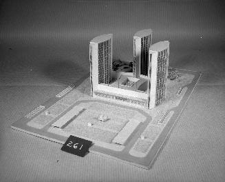 F. A. Pestalozzi entry, City Hall and Square Competition, Toronto, 1958, architectural model