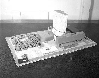 Jorge Garrido Lecca entry, City Hall and Square Competition, Toronto, 1958, architectural model