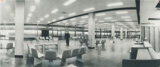 Single departure lounge at terminal 2 Can handle passengers for three jumbo jets-more than 1,000 people-at one time