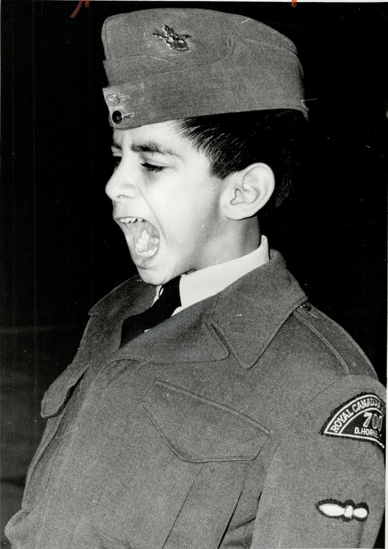 Cadet Christopher Francis. L-e-f-f-f-t face. To the left, March