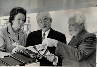 Lord luke, Vice-President of The British and Foreign Bible Society, centre, seen with Lady Luke, left, and Mr