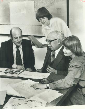 Report's authors R. M. Novick (left), Anella Parker, John Gandy, Susan Kee