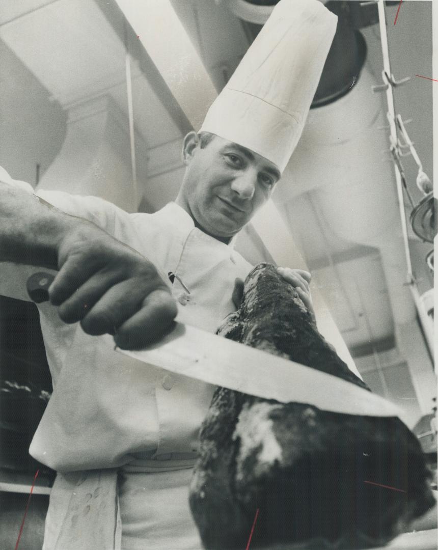Georges Chauvet. Chef with whale of a steak