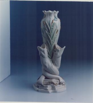 This Triple Fish vase is a vintage copy of a Victorian original