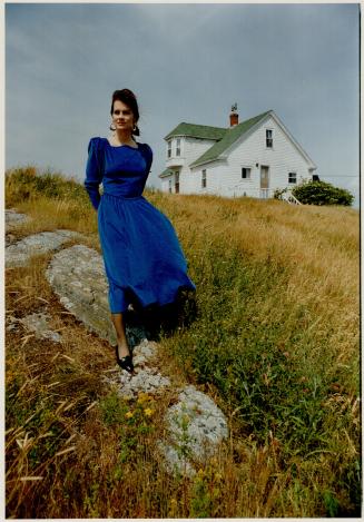 Above, Princess dress in sapphire blue pinwale cotton corduroy, $230