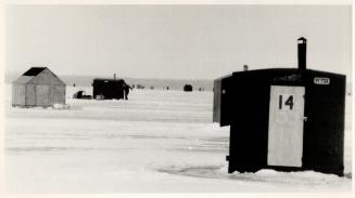 Ice hut shantytown: More than 4,000 ice fishing huts cover Lake Simcoe each winter