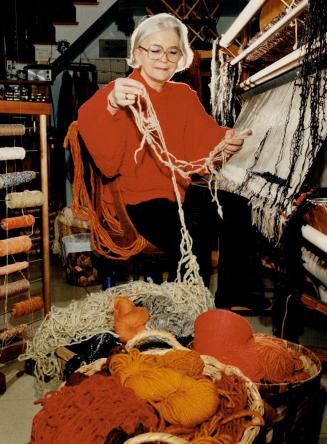 Life's passion: Tamara Jaworska works in her Willowdale studio on one of the tapestries that set ger apart as one of the few master tapestry weavers in the world