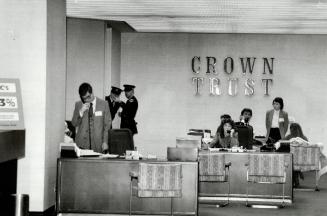 Fateful day: Police entered Crown Trust offices last January when the province seized it and two other trust companies