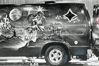 Most popular theme for van murals at this year's show was Star Wars, the super-popular movie
