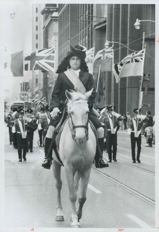 King Billy on a white horse still leads Orange procession in Toronto but the Loyal Orange Institution's political influence has dwindled, Harry Pollock writes. Above, a scene from last year's parade