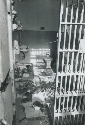 The havoc: Prisoners went on a spree of destruction inside the dreaded, crowded Kingston pen