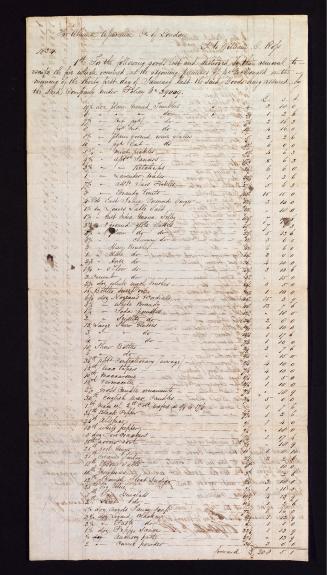 Claim against the Alliance British and Foreign Life and Fire Assurance Company for goods lost or damaged by fire January 31, 1834.