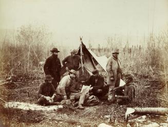 Geological Survey party in camp at Canoe River, October 14