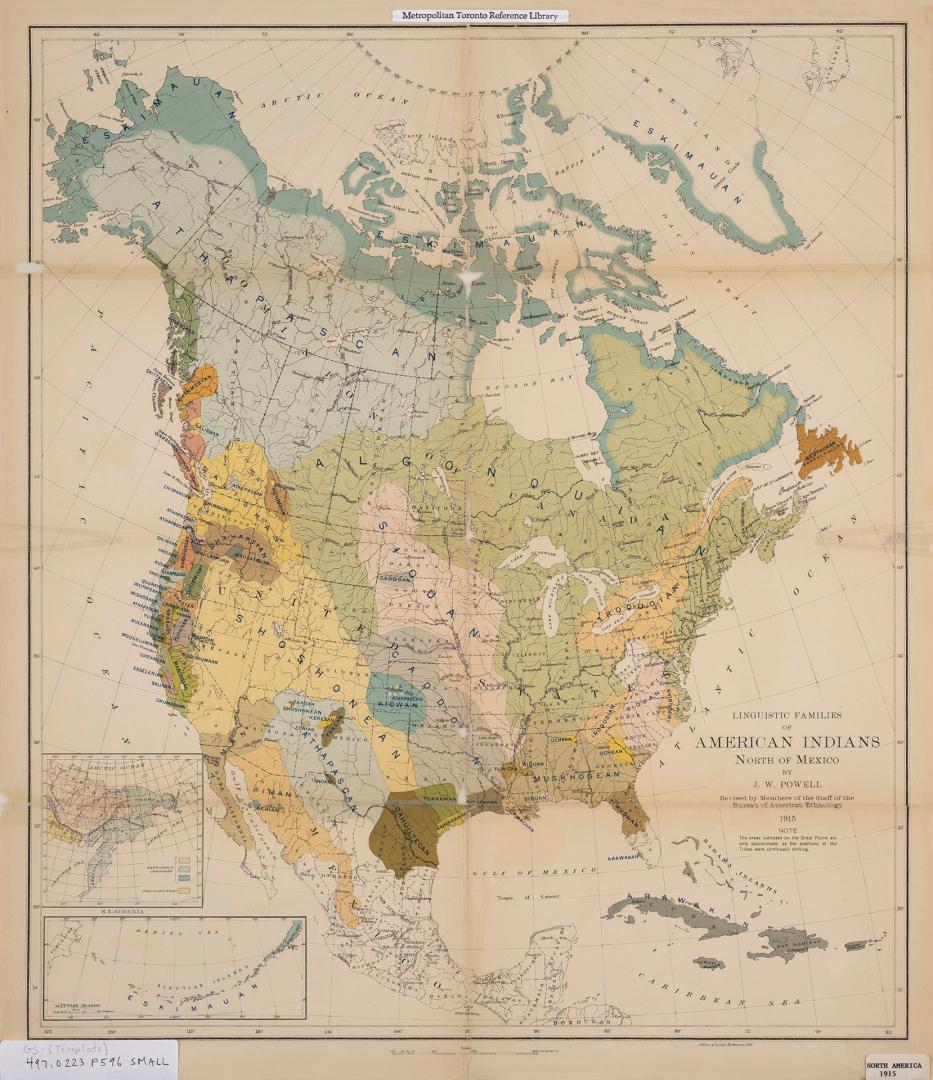 Linguistic families of American Indians north of Mexico
