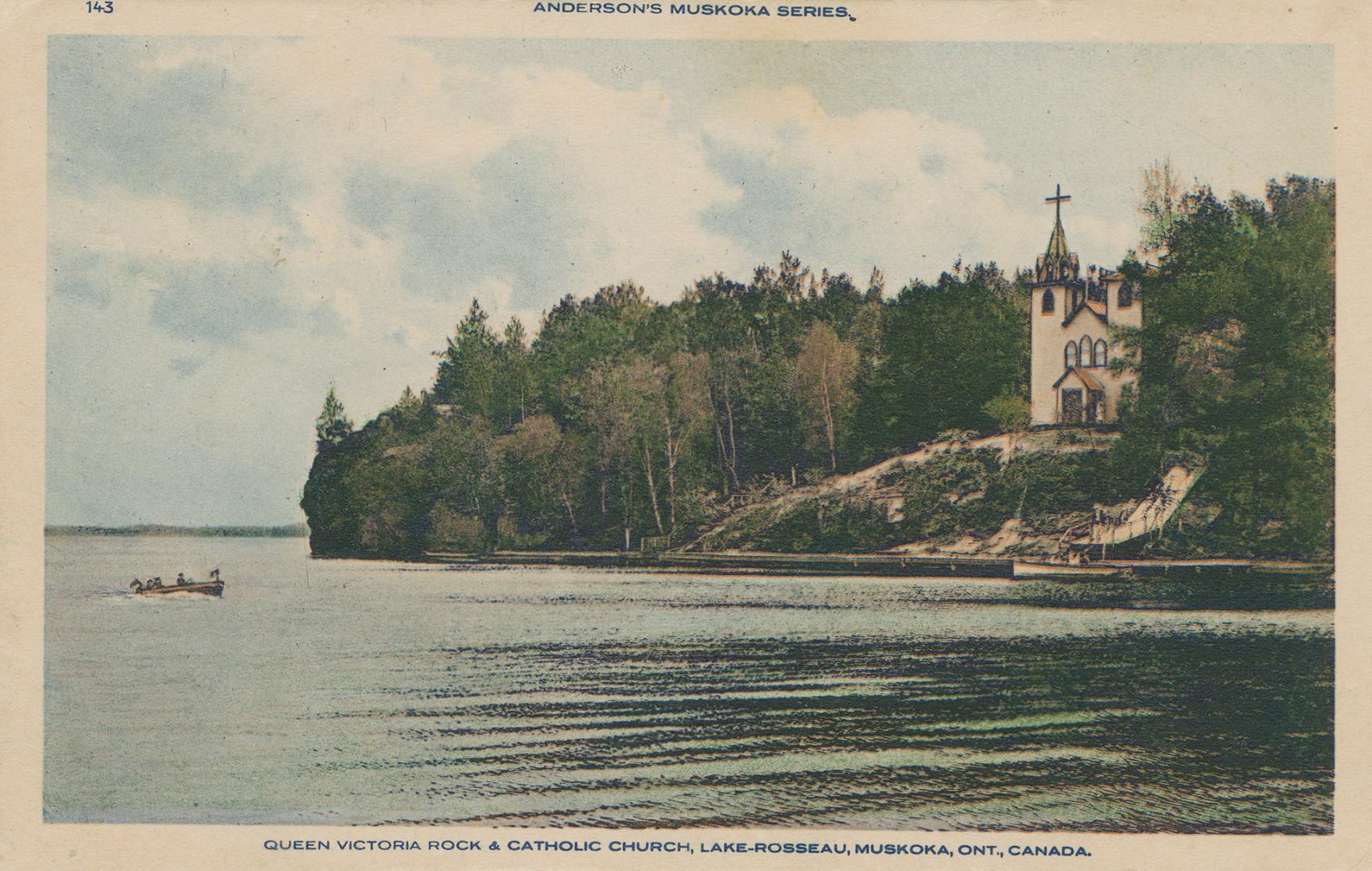 Three people sitting in front of a large stone home.