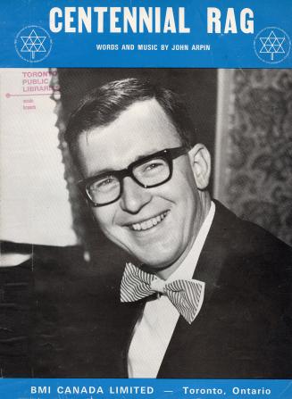 Cover features: title and composition information; facsimile photograph of composer, John Arpin ...