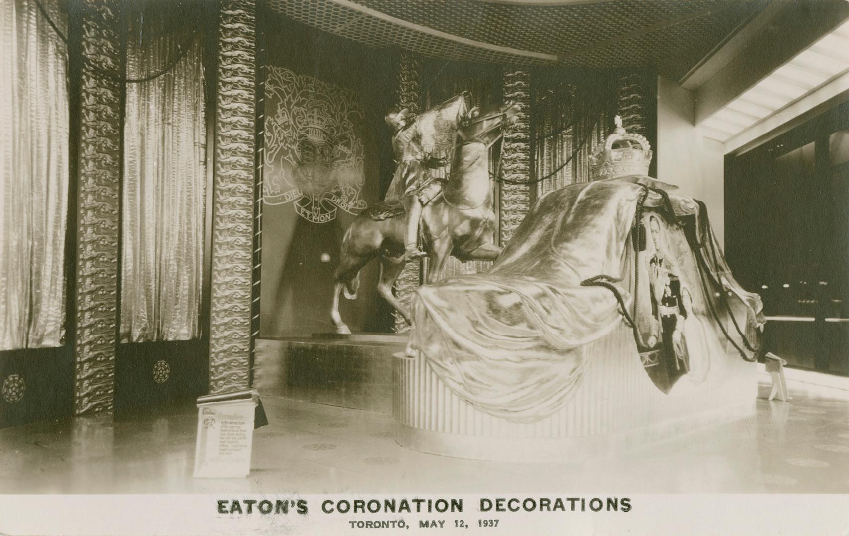 Picture of store window display for the coronation. 