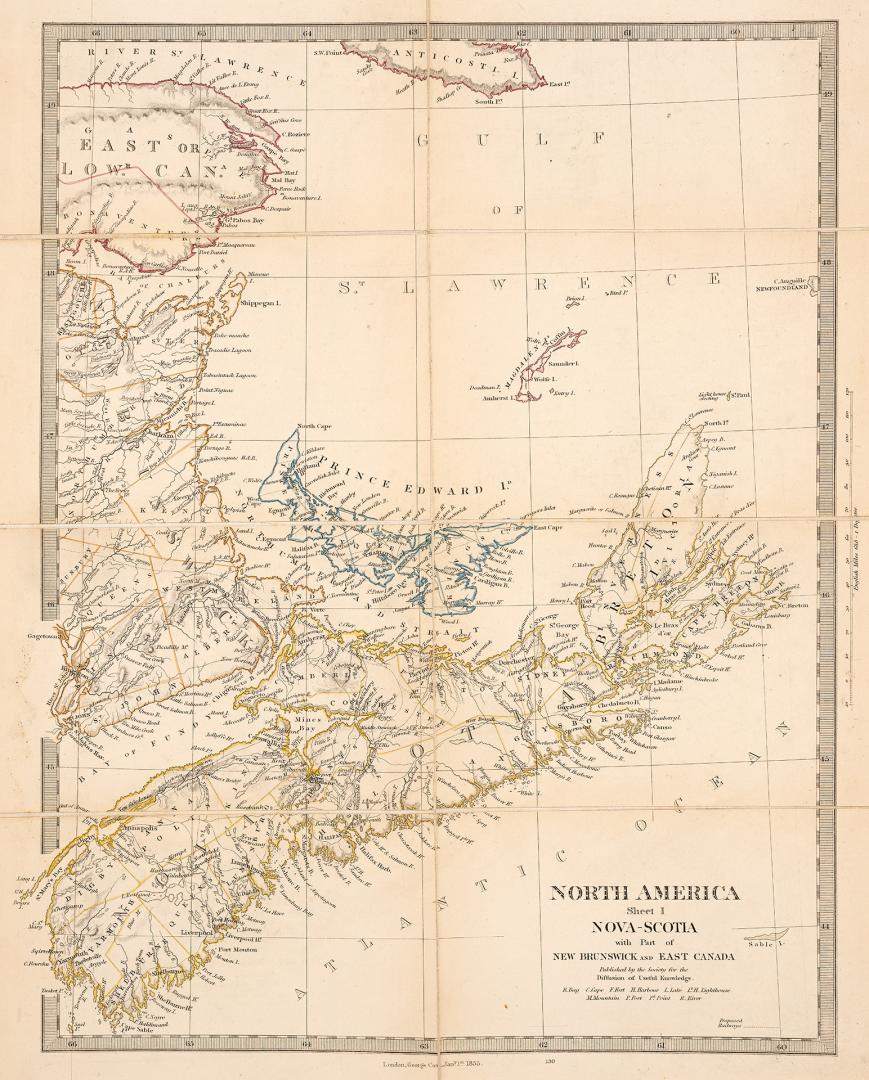North America sheet 1 Nova Scotia with part of New Brunswick and East Canada