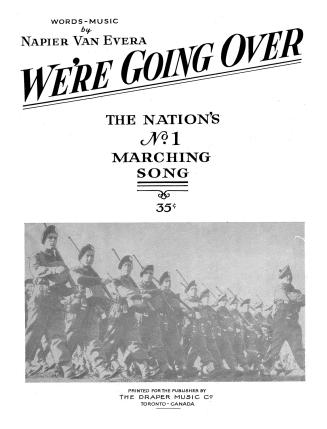 Cover features: title and composition information above inset facsimile photograph of soldiers  ...
