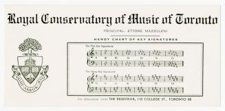 University of Toronto crest. Chart of key signatures. 