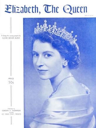 Cover features: title and composition information; inset facsimile photograph of Queen Elizabet ...