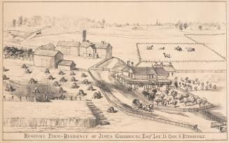 drawing of a farm
