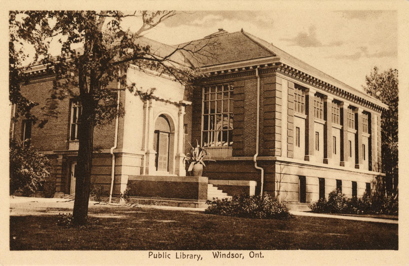 Picture of two storey library building.