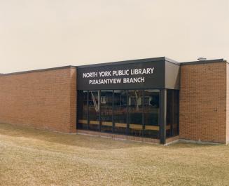 Picture of brick library building. 