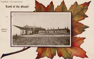 Black and white photograph of wooden structures.