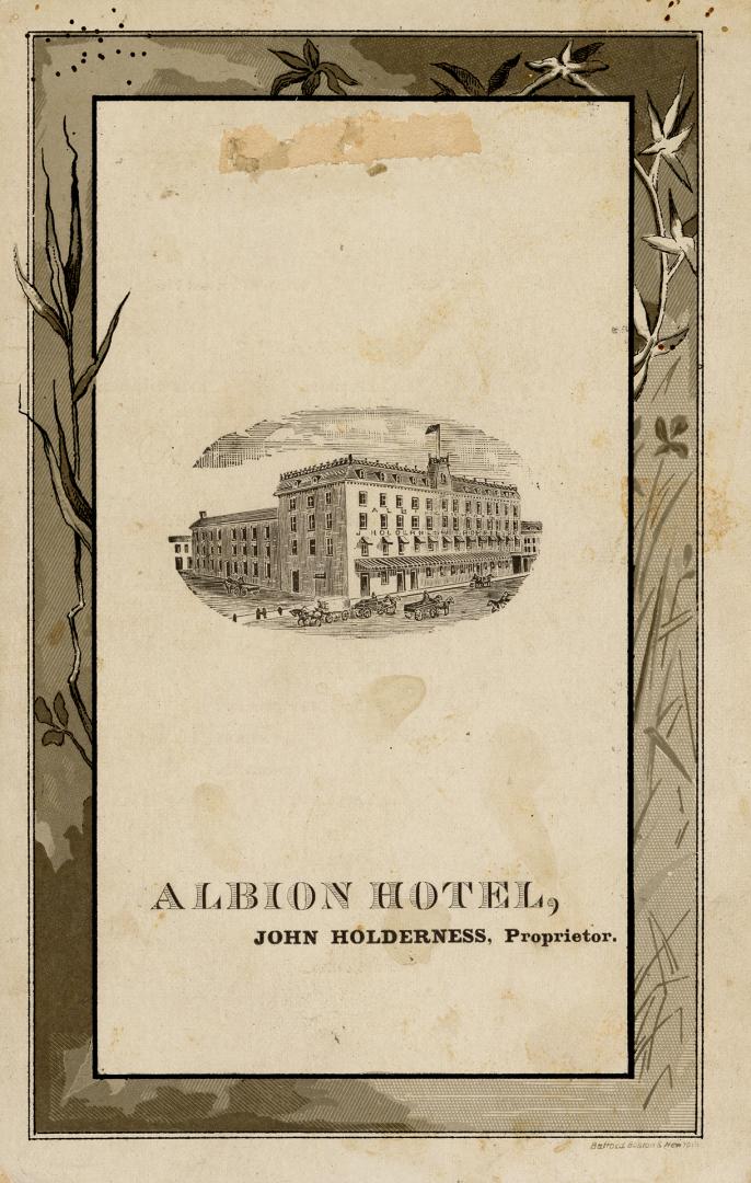 Albion Hotel, John Holderness, Proprietor