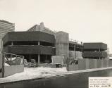 Picture of library building under construction.