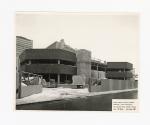 Picture of library building under construction.