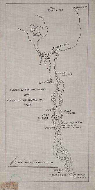 A sketch of the Miamis Bay and a part of the Miamis [Maumee] River 1794