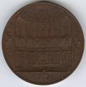 Bronze medal, die struck.(obverse) Interior of the Council chamber; to left and right, supporte ...