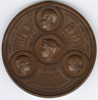 Bronze medal.Cameos of Royal Family: Prince Albert, the Prince of Wales and the Princess Royal  ...