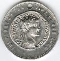 Aluminum medal.(obverse) Image of the obverse of a Tiberius denarius of the "Tribute penny" typ ...