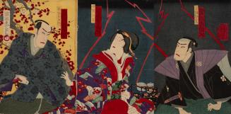 Japanese print of scene from the Kabuki play "Kanadehon Chūshingura" (polychrome)