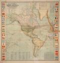 portraits of principal rulers of the world bordering the map of Europe, Asia, Africa and Austra…