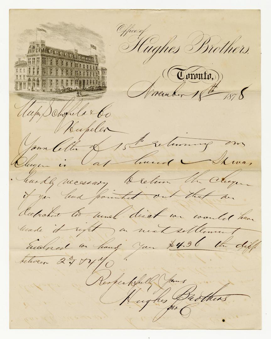 Office of Hughes Brothers, Toronto.