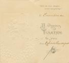 The top of the front of this card shows a small image of a field with the sun or moon on the ho…