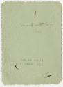 A piece of embossed celluloid has been shaped like a man in a small boat with a sail and an anc…