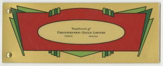 A booklet of 5 blotters with a thicker cover stating "Compliments of Cruickshank-Guild Limited"