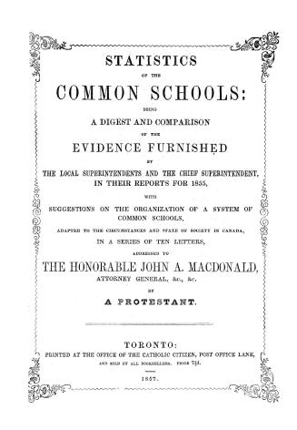 Statistics of the common schools