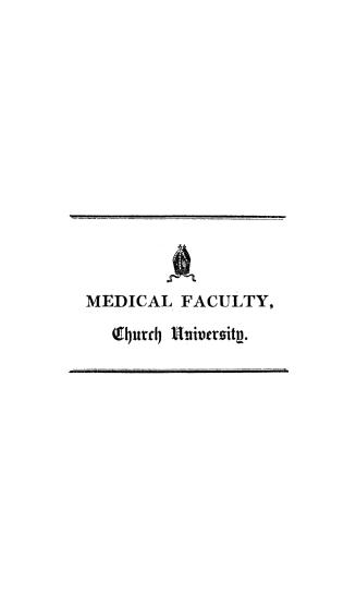 Medical faculty, Church university, established Nov