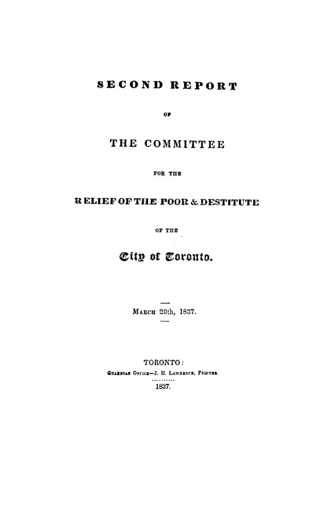 2nd Report, 1837