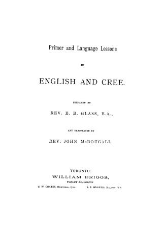 Primer and language lessons in English and Cree