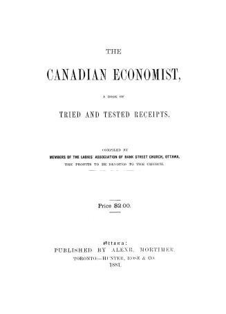 The Canadian economist, a book of tried and tested receipts