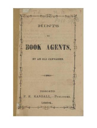 Hints to book agents, by An old canvasser