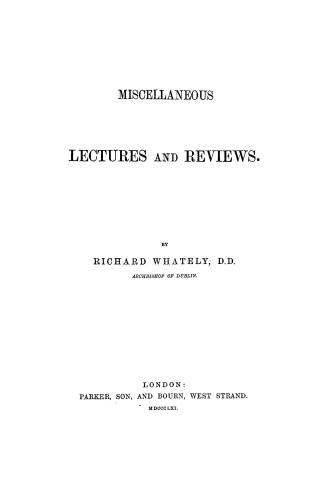 Miscellaneous lectures and reviews
