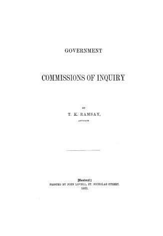 Government commissions of inquiry
